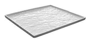 Меламиново бяло плато 32,5 x 26,5 x 1 см.