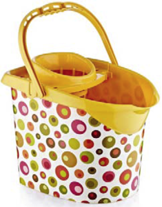 Пластмасова кофа с цедка и декор 14 л.