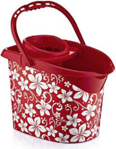 Пластмасова кофа с цедка и декор 14 л.