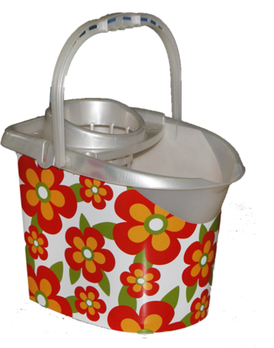 Пластмасова кофа с цедка и декор 14 л.