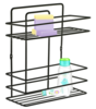 Етажерка за баня в черен цвят 2 етажа (71310)-megahome.bg
