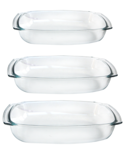 Комплект стъклени тави WOL 3 части
