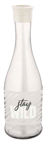 Стъклена гарафа с декор Stay Wild 1 л.