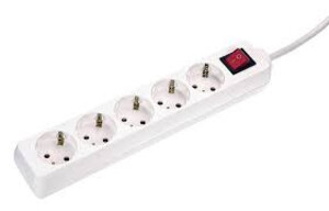 Електрически разклонител с ключ Schwabe 5 гнезда, 1.4 м. Електрически разклонител с ключ Schwabe 5 гнезда, 1.4 м.