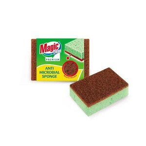 Гъба с антибактериална фибра Magic Clean Premium 2 броя Гъба с антибактериална фибра Magic Clean Premium 2 броя