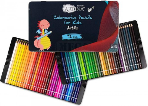 Комплект от 72 броя детски моливи Artina Kids