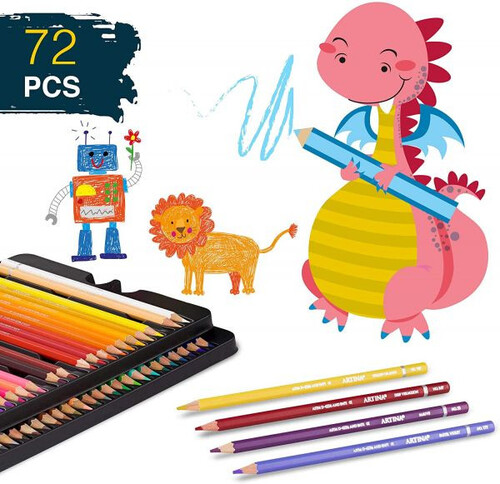 Комплект от 72 броя детски моливи Artina Kids
