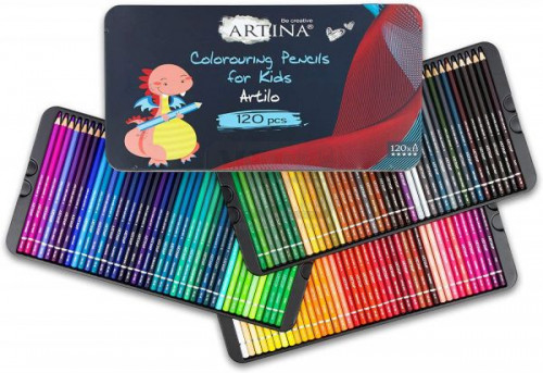 Комплект от 120 броя детски моливи Artina Kids