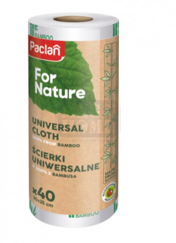 Бамбукови кърпи на ролка Paclan For Nature 40 броя