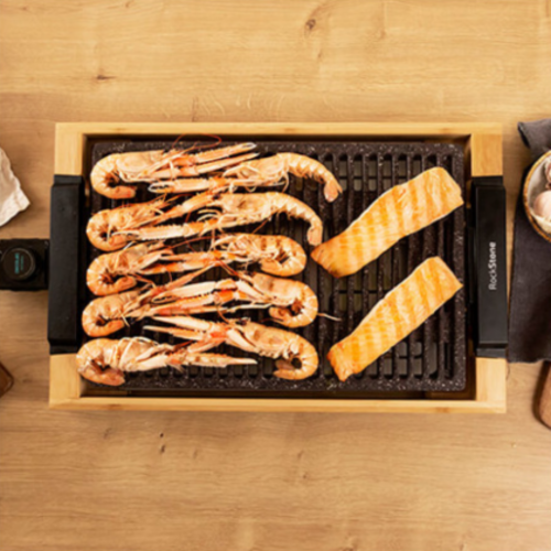 Електрическа скара Cecotec Tasty&Grill 2000 Bamboo Linestone