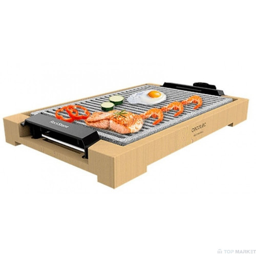 Електрическа скара Cecotec Tasty Grill 2000 Bamboo Black