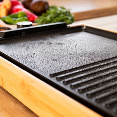Електрическа скара Cecotec Tasty Grill 2000 Bamboo Black
