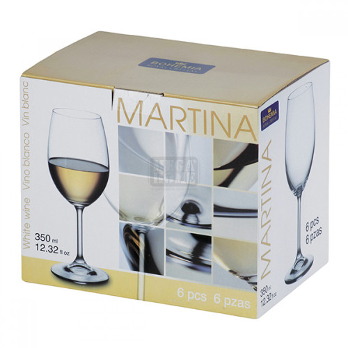 Чаши за бяло вино Bohemia Royal Crystal MARTINA 350 мл.