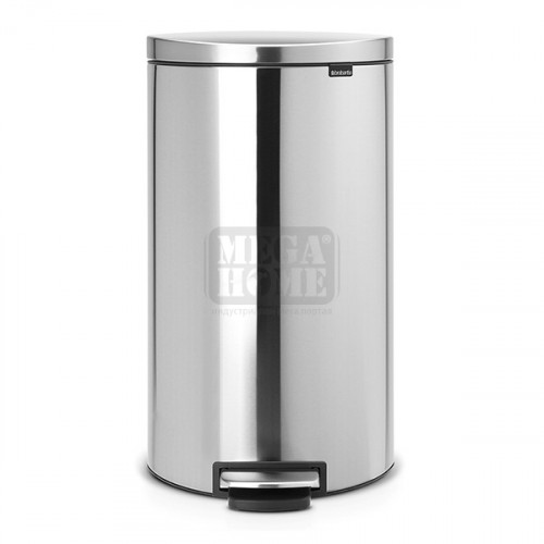 Кош за смет с педал Brabantia FlatBack+ Matt Steel Fingerprint
