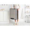Кош за смет Brabantia Bo Pedal 60 л Matt Steel Fingerprint Proof-megahome.bg