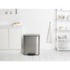 Кош за смет Brabantia Bo Pedal 60 л Matt Steel Fingerprint Proof-megahome.bg