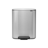 Кош за смет Brabantia Bo Pedal 60 л Matt Steel Fingerprint Proof-megahome.bg