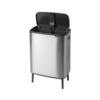Кош за смет Brabantia Bo Touch Hi 2x30 л Matt Steel Fingerprint-megahome.bg
