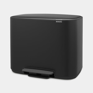 Кош за смет Brabantia Bo Pedal Matt Black 3x11 л.