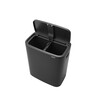 Кош за смет Brabantia Bo Touch Matt Black 2x30 л.-megahome.bg