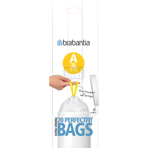 Торба за кош Brabantia PerfectFit Sort&amp;amp;Go/Touch 20 броя бял