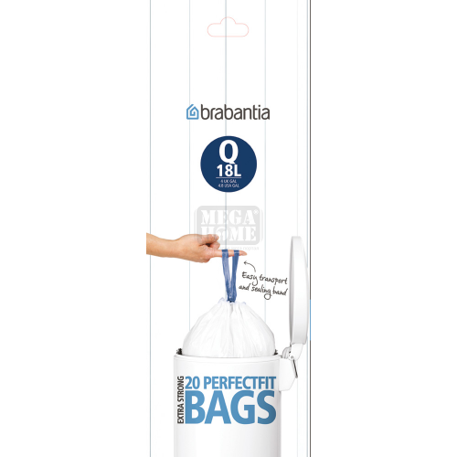 Торба за кош Brabantia PerfectFit 20 броя бял