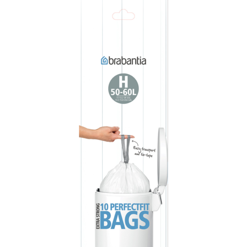 Торба за кош Brabantia PerfectFit 10 броя бял