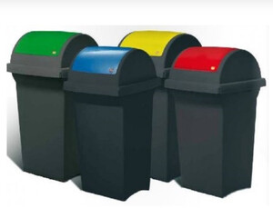 Пластмасов кош с люлеещ се капак 50 л Пластмасов кош с люлеещ се капак 50 л