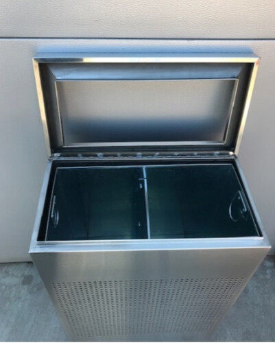 Луксозен кош за боклук с две отделения 90 л