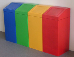 Метален кош за разделно събиране на боклук 70 л Метален кош за разделно събиране на боклук 70 л