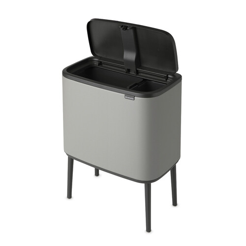Кош за смет Brabantia Bo Touch Mineral Concrete Grey 11+23 л.