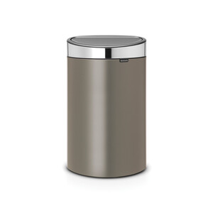 Кош за смет с капак металик Brabantia Touch Bin Platinum 40 л.