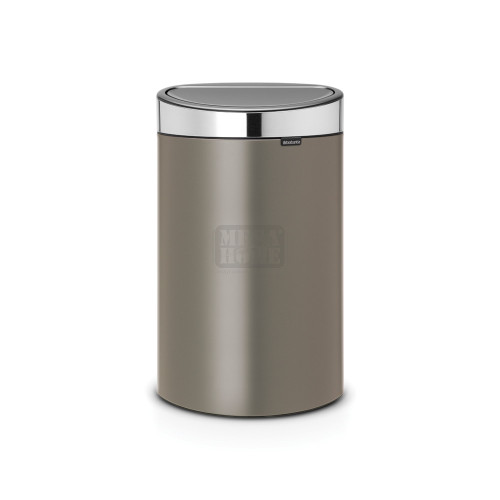 Кош за смет с капак металик Brabantia Touch Bin Platinum 40 л.