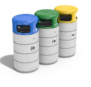 Комплект бетонни кошове с кръгли капаци 3 броя Комплект бетонни кошове с кръгли капаци 3 броя