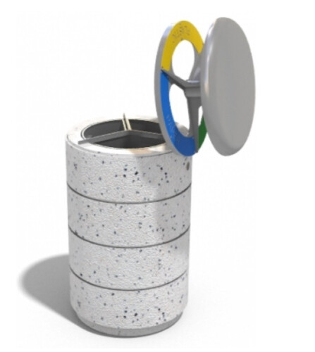 Бетонен кош за разделно събиране на отпадаци 70 л