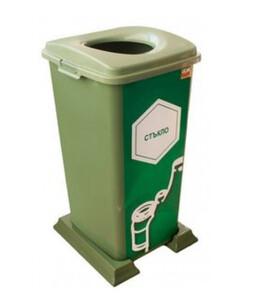 Пластмасов кош за боклук с подложка 70 л