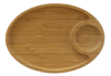 Овална дъска за презентация от бамбук HORECANO 28x20x2.1 см.-megahome.bg