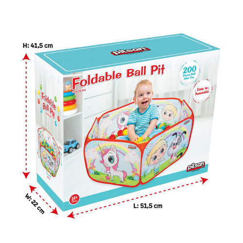 Сгъваем басейн с топки Pilsan 6 см 200 броя