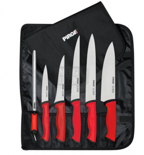 Комплект професионални ножове и масат в калъф PIRGE