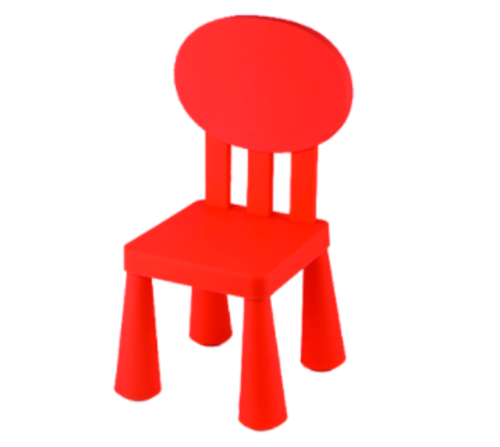 Детско столче с овална облегалка 30x30xh67см