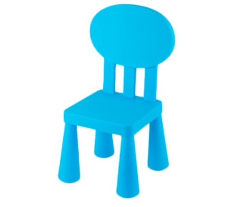 Детско столче с овална облегалка 30x30xh67см