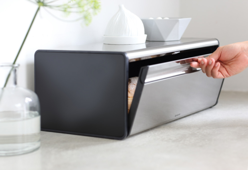 Кутия за хляб Brabantia Fall Front Brilliant Steel