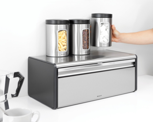Кутия за хляб Brabantia Fall Front Brilliant Steel