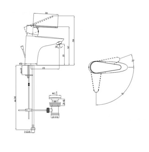 Едноръкохватков смесител за мивка Makena Лорена