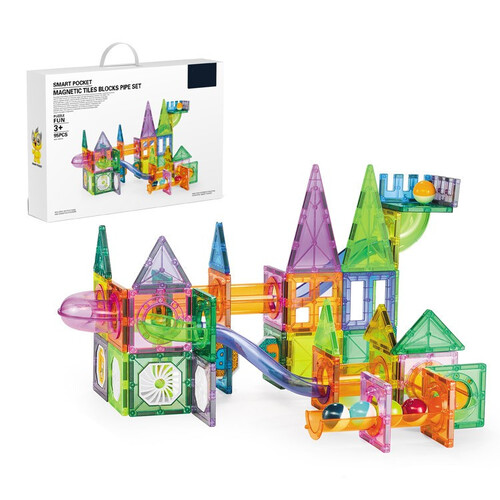 Детска игра с магнитни елементи и тръба I am smart, 95 части