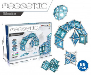 Образователни магнити за игра Magnetic Z, 86 части Образователни магнити за игра Magnetic Z, 86 части