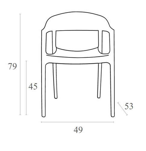 Стол Horecano Carmen 49x53xh79 см
