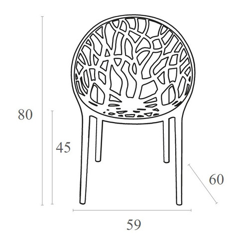 Стол Horecano Crystal 59x60xh80 см