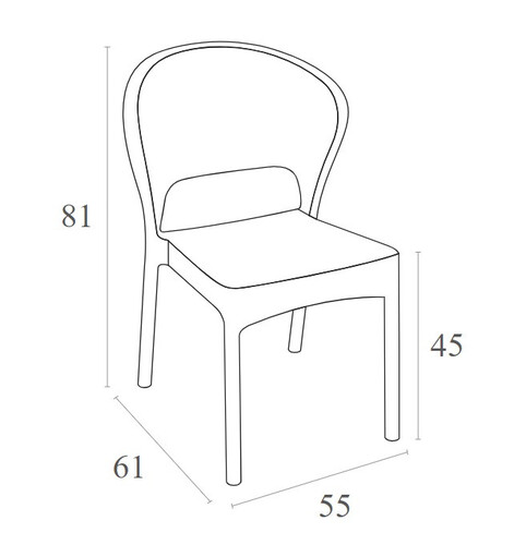 Стол Horecano Daytona 55x61xh81 см