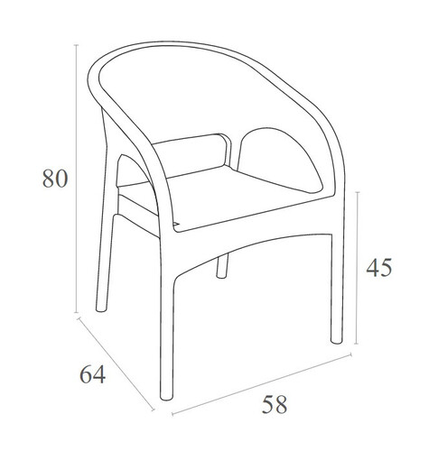 Стол Horecano Panama 58x64xh80 см